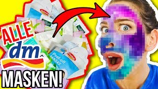 ALLE DM GESICHTSMASKEN in 1 MASKE MISCHEN 😵 CHEMISCHE REAKTION im Experiment [upl. by Ardnuaed]