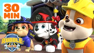 Rubble amp PAW Patrol Marshall Uses Teamwork w Mix amp Charger  30 Minute Compilation  Rubble amp Crew [upl. by Gascony]