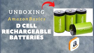 Unboxing AmazonBasics D Cell Rechargeable Batteries [upl. by Atinav]