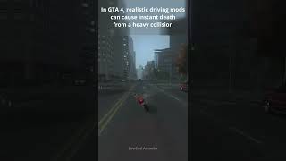 GTA 4s Realistic Driving Mods Instant Death from Severe Hit 🚗💥shorts gta trending [upl. by Aikram137]