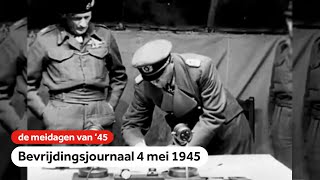 Duitsland geeft zich over  Bevrijdingsjournaal  4 mei 1945 [upl. by Yajeet]