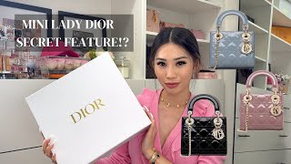 What’s in my bag  MINI LADY DIOR Black Patent  A SECRET FEATURE [upl. by Kwarteng163]