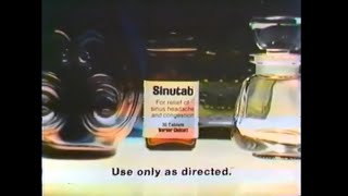 Sinutab Headache Medicine Commercial 1974 [upl. by Drucill]