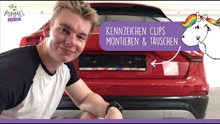 KFZKennzeichenhalter Clips montieren amp tauschen 🚗 I Pummel amp Friends [upl. by Storfer]