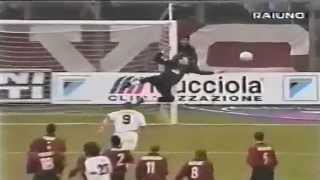 Serie A 19992000 day 23 Reggina  Lecce 21 Pirlo Kallon CLucarelli [upl. by Ayamahs]