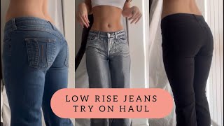 LOW RISE JEANS TRY ON HAUL [upl. by Frasco468]