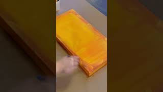 When your kitchen needs an orange Rothko painting asmr diy painting art colortheory kitchen [upl. by Ecinrev]