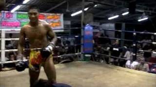 Robert Tiger Muay Thai KOs Rajadamnoen fighter  Bangla Stadium [upl. by Aciretal]