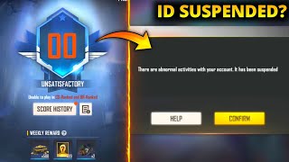 HONOR SCORE 0 amp ID SUSPENDED ☹️ GARENA FREE FIRE [upl. by Sydney]