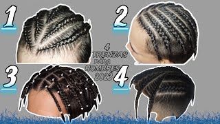 4 trenzas para hombres 2023  4 Braids For Men 2023 [upl. by Chrotoem]