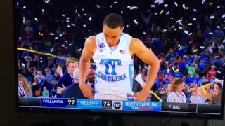 Villanova vs North Carolina Final 15 Seconds  North Carolina Reaction [upl. by Arhsub]