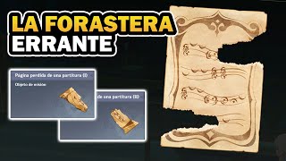 ✨QUEST SECRETA LA FORASTERA ERRANTE PARTITURA DAÑADA  MISION DE MUNDO Y PUZZLES   GENSHIN 46 [upl. by Iolanthe]