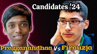 Praggnanandhaa vs Firouzja Candidates 2024  Round 8 [upl. by Suneya]