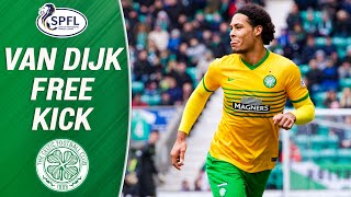 Virgil Van Dijk Scores Sensational FreeKick  SPFL [upl. by Pears887]