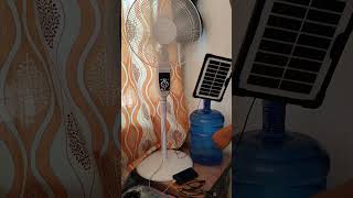 solar powered electric fan with 2pcs Free LED lights mura na sa shopee [upl. by Imojean]