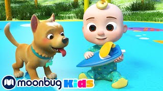 Balloon Boat Race  Sing Along  CoComelon  Moonbug Literacy [upl. by Anneuq]