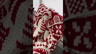 A corner to corner crochet blanket pattern perfect for Christmas crochetedblanket c2ccrochet [upl. by Ahsha]