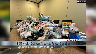 SSM Health delivers quotSeats amp Feetsquot donations to Lincoln Elementary in Madison [upl. by Ennayelhsa193]