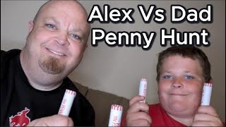 Alex Vs Dad Penny Battle [upl. by Oizirbaf]