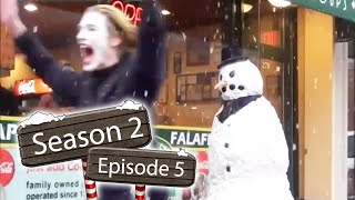 Scary Snowman Pranks Brown University Students [upl. by Venditti]