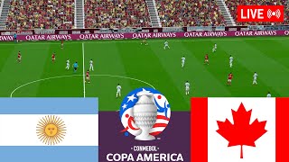 Argentina vs Canada LIVE CONMEBOL Copa America 2024 Full Match  Simulation Video Games [upl. by Bornie]