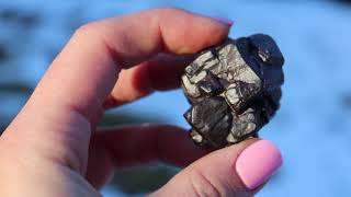 233807385912 Hematite After Marcasite Prophecy Stone Floater 88 gram Perfect Condition [upl. by Taam]