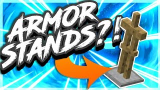 HOW TO MAKE ARMOR STAND IN MCPE Minecraft PE [upl. by Tiler]