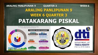 ARALING PANLIPUNAN 9 WEEK 6 QUARTER 3 PATAKARANG PISKAL [upl. by Anigar]