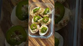 Cottage Cheese Deviled Eggs 🥚 high protein snack [upl. by Doughman]