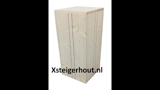 Sokkel  zuil maken steigerhout [upl. by Rehteh]