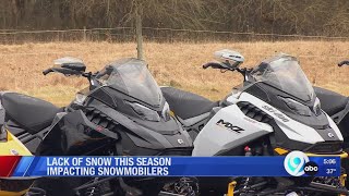 Lack of snow this season impacting snowmobilers [upl. by Luciana]