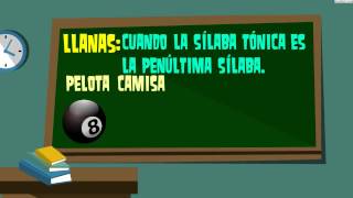 Palabras agudas llanas y esdrújulasLengua Cuarto de Primaria 9 añosAulaFacilcom [upl. by Zebulon603]