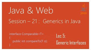 Generics in Java  5  Generic Interface [upl. by Essej]