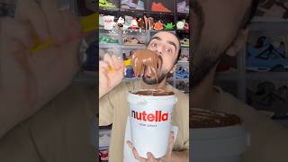 Food ASMR Eating a Nutella Jar food asmr eating mukbang satisfying [upl. by Ariaek702]