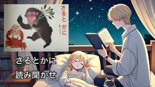 昔ばなしの「さるとかに」の絵本読み聞かせ [upl. by Seligmann]