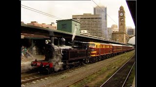 Cab ride on Australian Alco diesel 4401 assisting steam locomotive 3112  February 1999 [upl. by Denise]