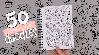 50 Cute Doodle Ideas for When Youre Bored at School  Easy Beginner Doodles [upl. by Ethben]