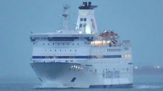 Brittany Ferries  MV Bretagne arriving at Portsmouth [upl. by Neimad]