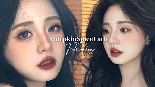 Pumpkin Spice Latte Fall Makeup by 知知知道了 [upl. by Sandell]