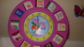 Peppa Pig Rotating Blocks BedsideWall Clock learning toy [upl. by Hannis]