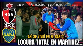 Locura total asi lo vivió el DT Newells vs Boca 13 copa de la liga Profesional [upl. by Schapira548]