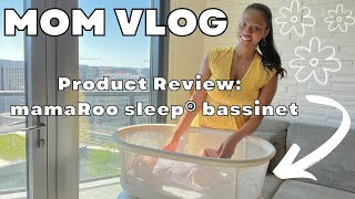 Mom Vlog 2  Product Review 4moms mamaRoo sleep bassinet baby bassinet honest review [upl. by Eldora369]