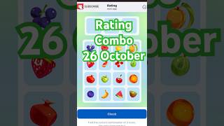 Rating Coin 26 October Daily Combo [upl. by Reiner]