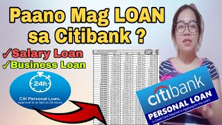 Paano mag LOAN sa CITIBANK  Approval in as fast as 24 hours [upl. by Glyn]