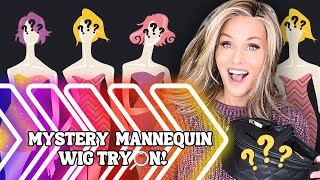 DISCOVER YOUR WIG STYLE  Mystery Mannequin WIG TRY ON  TRY to GUESS tazswigsnacks [upl. by Hicks]