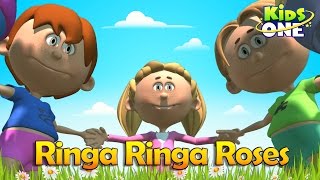 Ringa Ringa Roses English Nursery Rhyme For Children  KidsOne [upl. by Page]