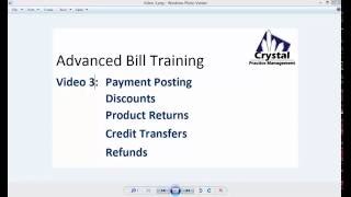 Advanced Bill Training 3  Payment Posting Returns Refunds [upl. by Rehtaef]