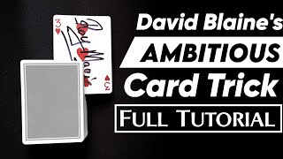 David Blaines Ambitious Card Trick Tutorial  Card Jumps To The Top Continuously [upl. by Leuamme63]