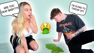 THROWING UP PRANK ON MY GIRLFRIEND  CUTEST REACTION [upl. by Alane]