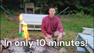 Wood Rocket Stove The Best Swedish Torch Method [upl. by Misa]